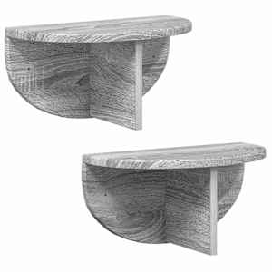 Nástěnná polička Nástěnný 2 pcs Šedá Sonoma 38 x 19 x 19 cm - obrázek 2