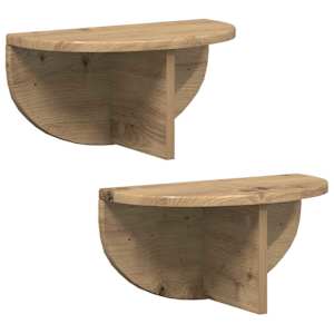Nástěnná polička Nástěnná montáž 2 pcs Artisanový dub - obrázek 2