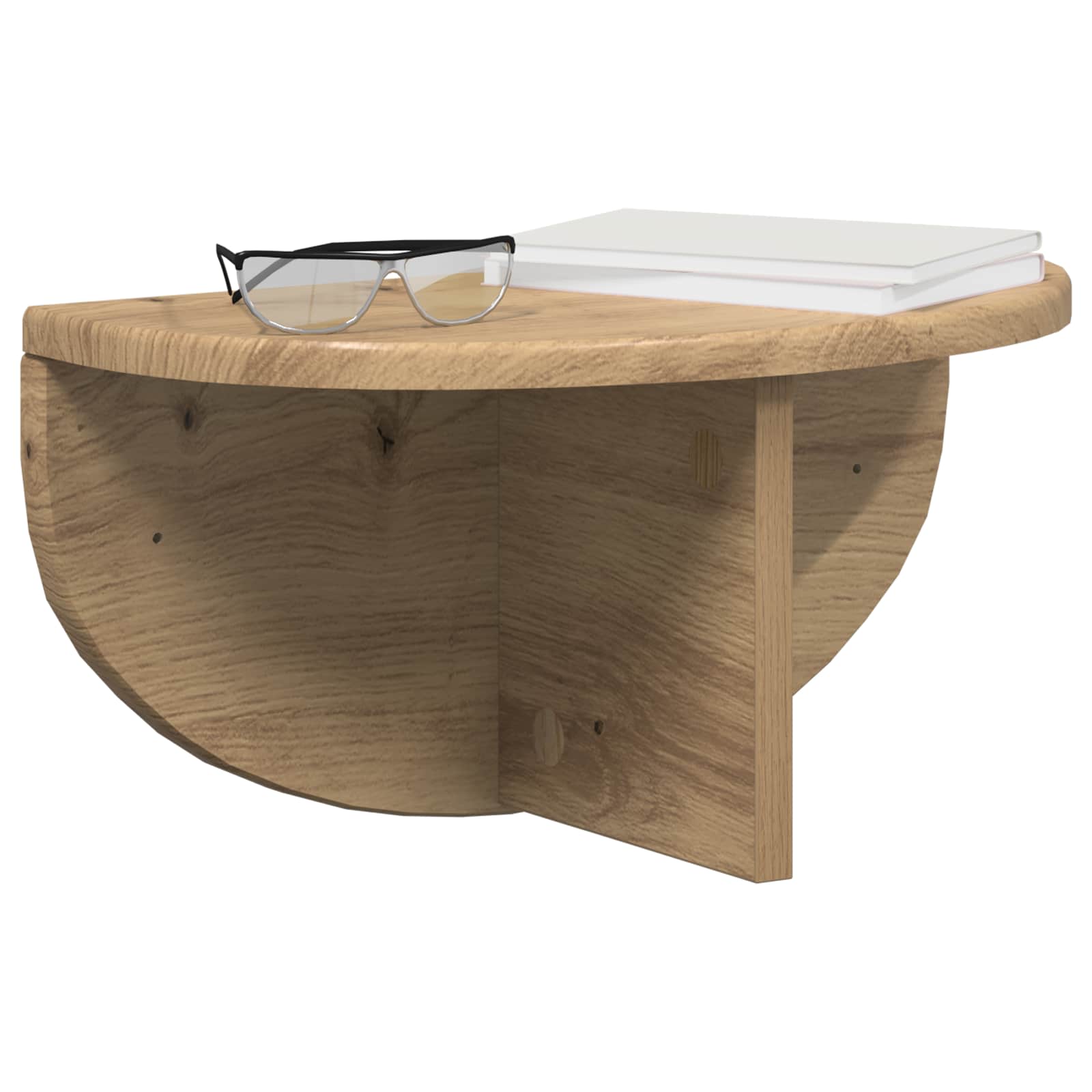 vidaXL Wandplank 2 pcs Artisan Eiken 38 x 19 x 19 cm Bewerkt hout