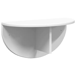 Nástěnná polička 2 pcs Bílá 48 x 24 x 24 cm kompozitní dřevo - obrázek 5