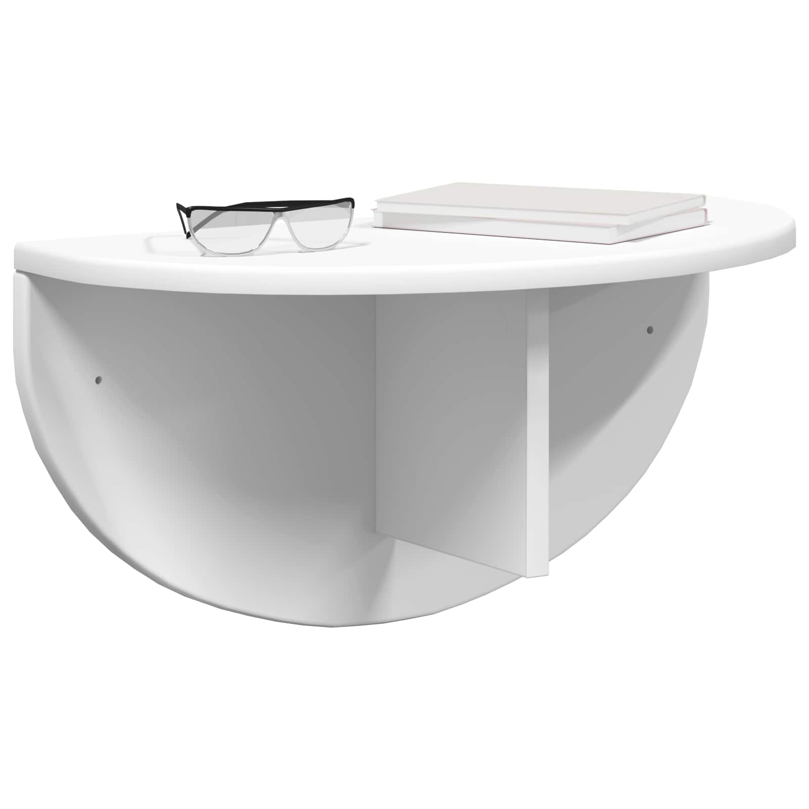 vidaXL Wandplank Wandgemonteerd 2 pcs Wit 38 x 19 x 19 cm Bewerkt hout