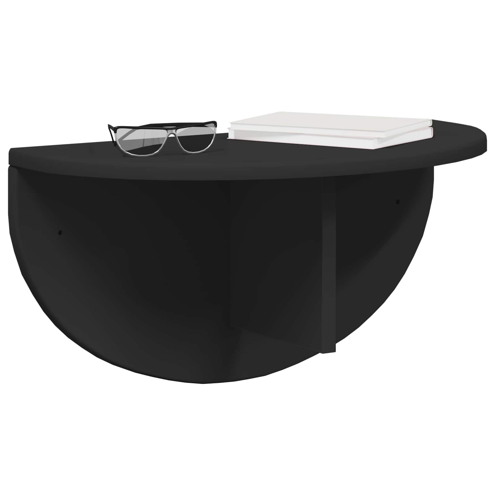 Seinähylly Musta 38 x 19 x 19 cm Tekninen puu - Image 3