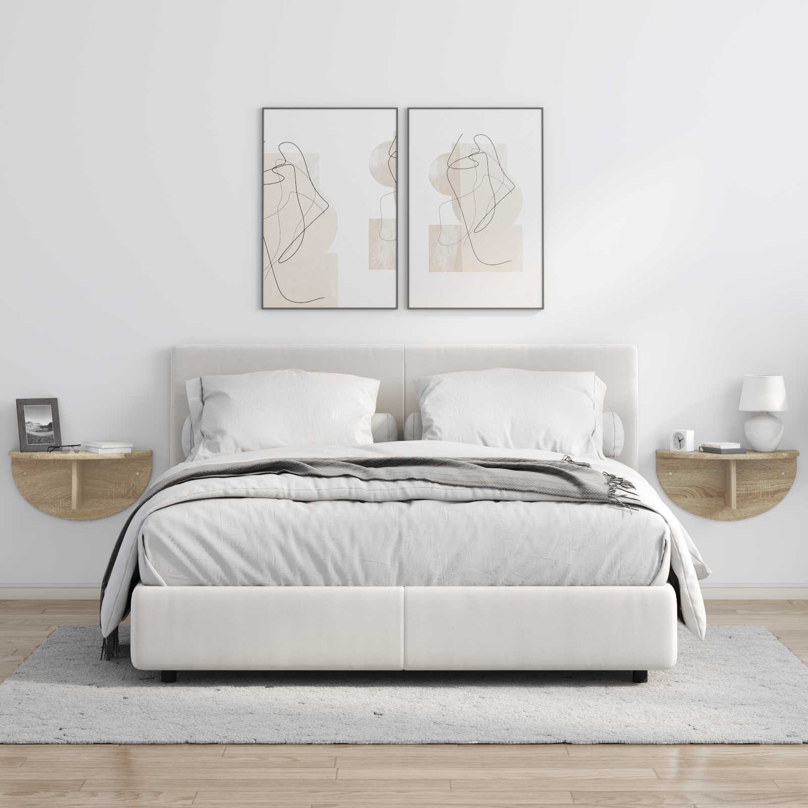 Seinähylly Sonoman tammi 38 x 19 x 19 cm Tekninen puu - Image 4