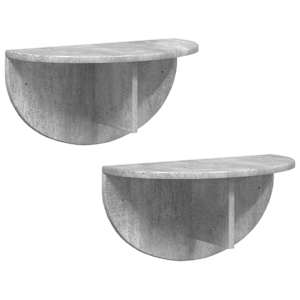 Nástěnná polička Nástěnný 2 pcs Betonově šedá 48 x 24 x 24 cm - obrázek 2