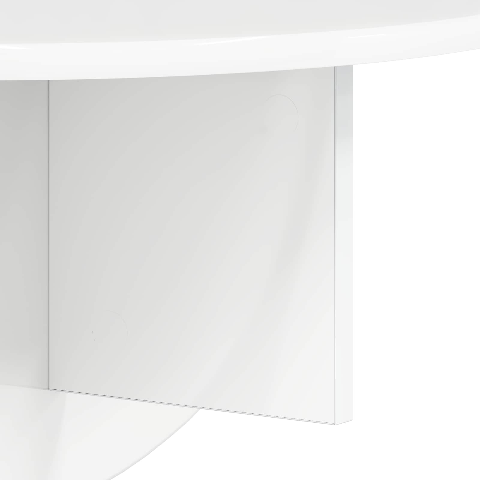 Seinähylly Korkean kiillon valkoinen 38 x 19 x 19 cm - Image 9