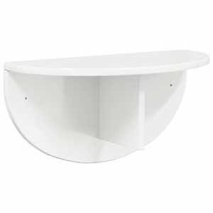 Nástěnná polička 2 pcs Vysoce lesklá bílá 48 x 24 x 24 cm - obrázek 5
