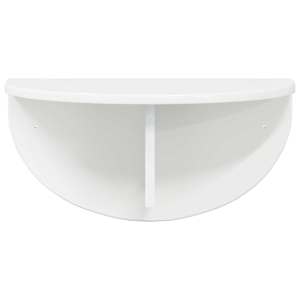 Nástěnná polička 2 pcs Vysoce lesklá bílá 48 x 24 x 24 cm - obrázek 6