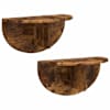 vidaXL Seinariiul 2 tk Suitsutatud tamm 48 x 24 x 24 cm Tehispuit