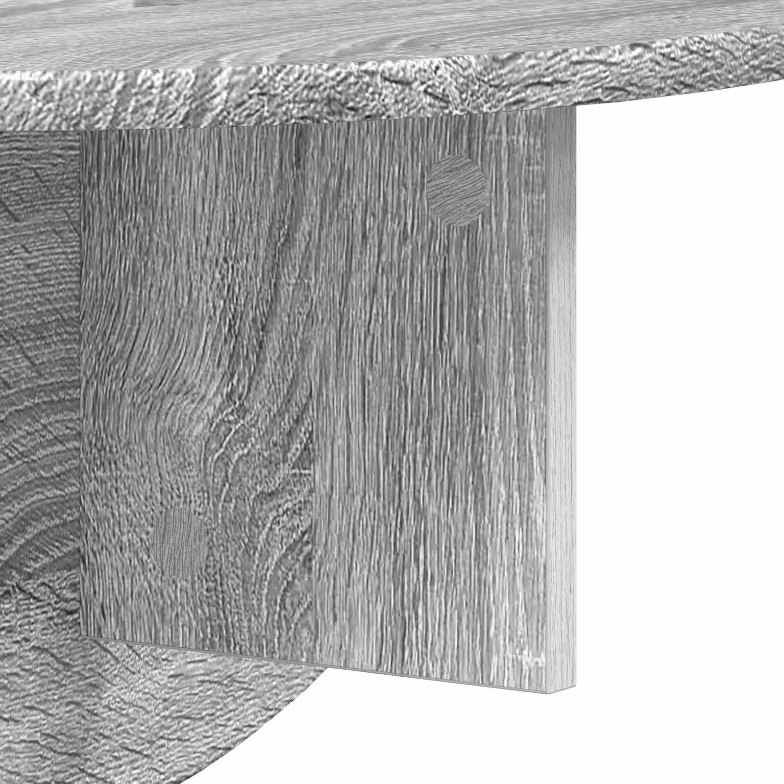 Seinähylly 2 pcs Harmaa Sonoma 38 x 19 x 19 cm Tekninen puu - Image 10