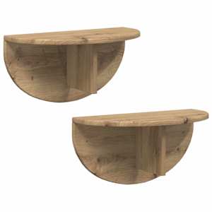 Nástěnná polička Nástěnná montáž 2 pcs Artisanový dub - obrázek 2