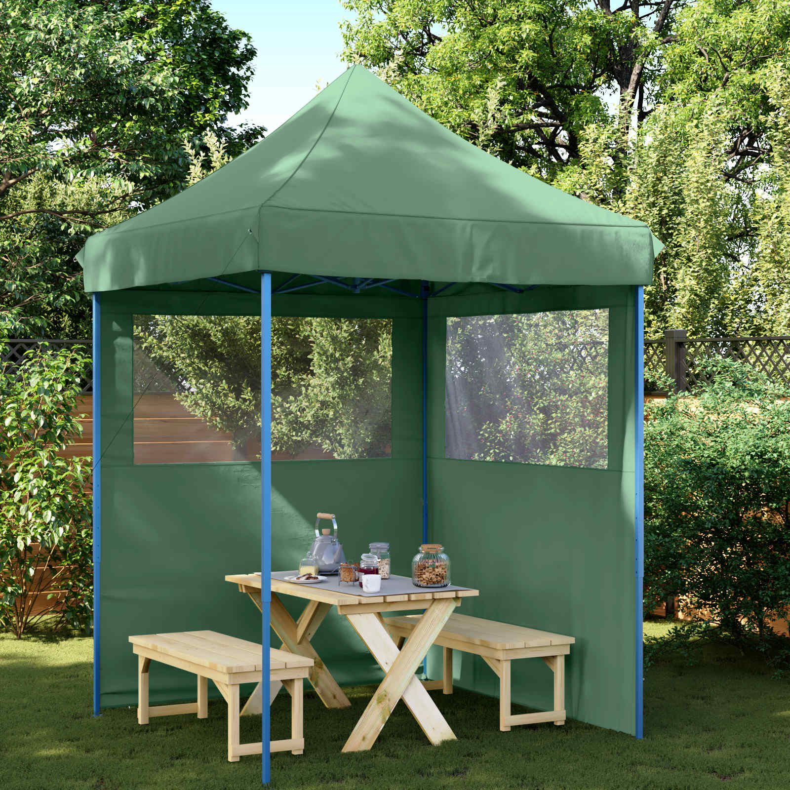 Partytent Groen 200 x 200 x 306 cm Oxford Stof image 1