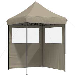 vidaXL Pidutelgid 200 x 200 x 306 cm Pruunikashall Oxfordi kangas