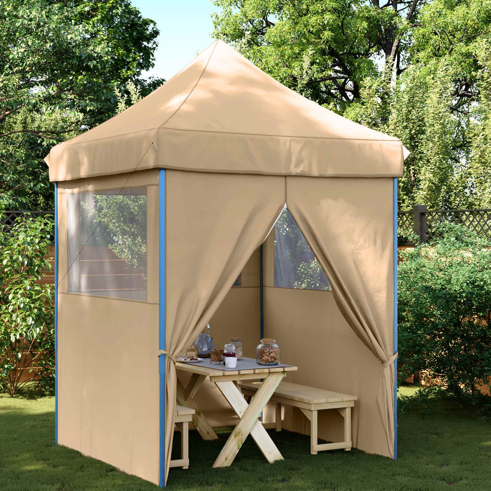 Partytent Beige 200 x 200 x 306 cm Oxford Stof image 1