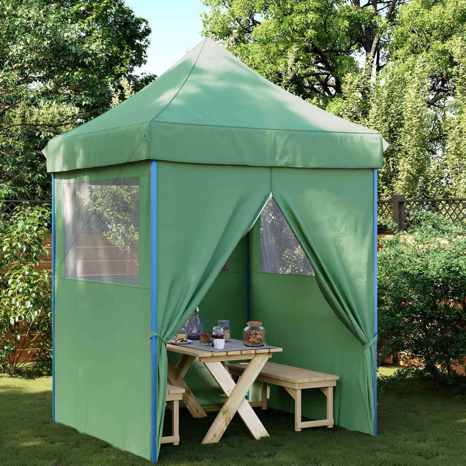 Partytent Groen 200 x 200 x 306 cm Oxford Stof image 1