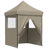 vidaXL Pidutelgid 200 x 200 x 306 cm Pruunikashall Oxfordi kangas