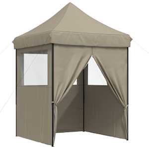 vidaXL Pidutelgid 200 x 200 x 306 cm Pruunikashall Oxfordi kangas