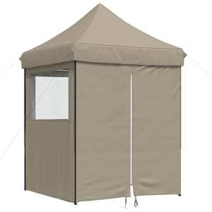 Party Stan 200 x 200 x 306 cm Taupe Oxford látka - obrázek 3