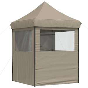 Party Stan 200 x 200 x 306 cm Taupe Oxford látka - obrázek 7