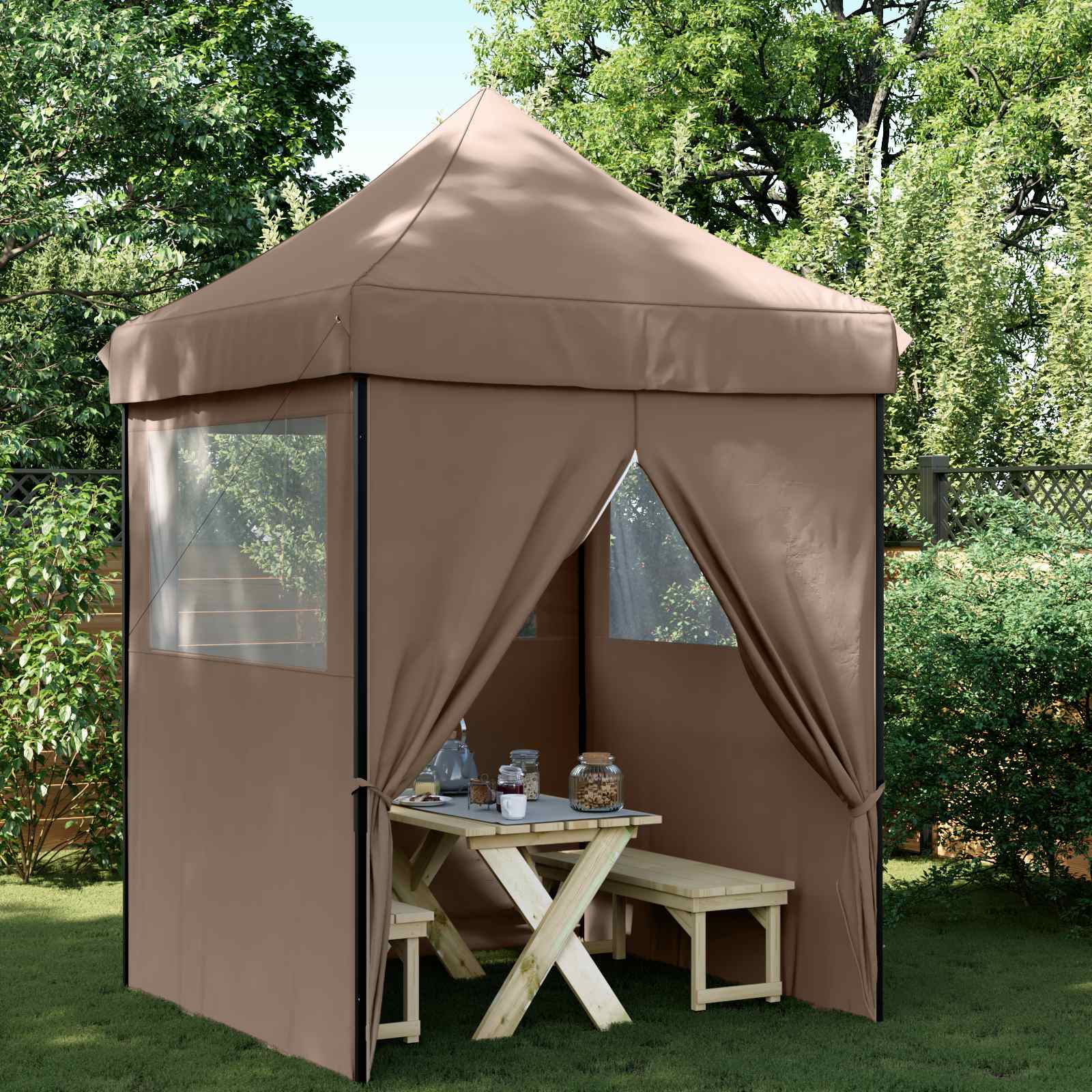 vidaXL Cort pentru Petreceri Maro 200 x 200 x 306 cm Material Oxford