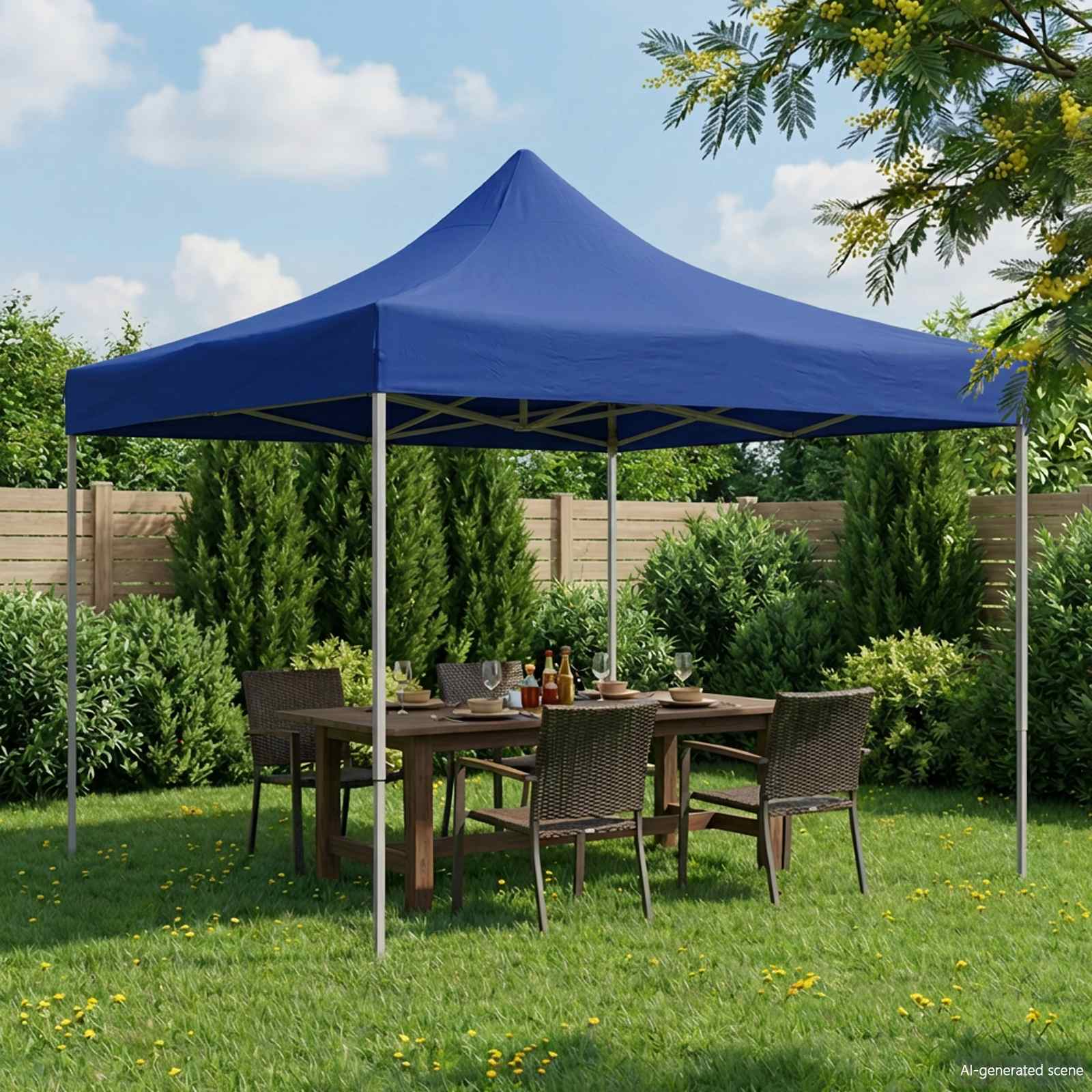 vidaXL Cort pentru Petreceri albastru 291 x 291 x 315 cm