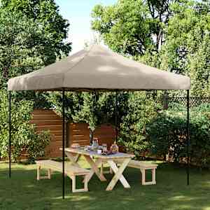 Party Stan 292 x 292 x 315 cm Taupe Oxford látka - obrázek 1