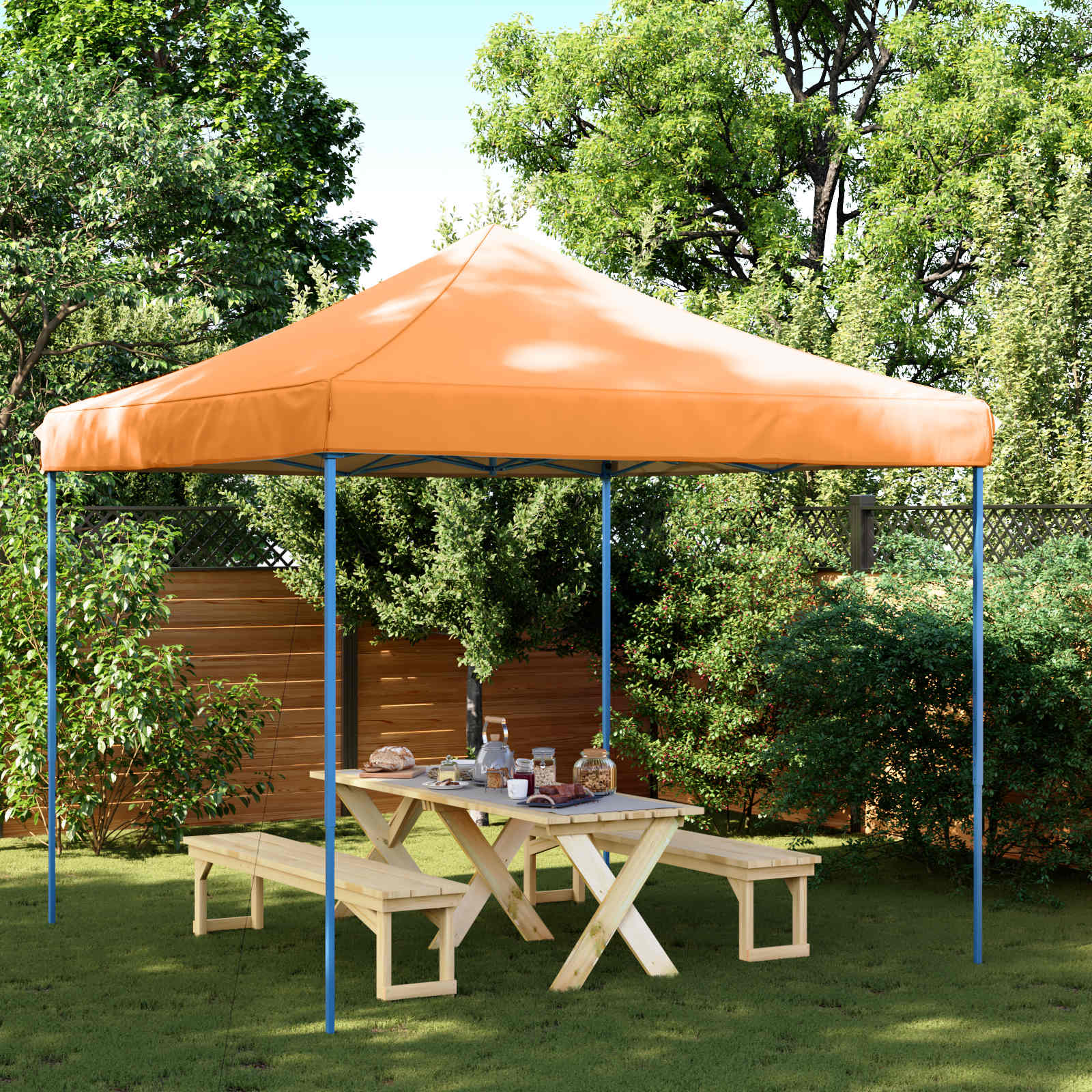 Partytent Oranje 292 x 292 x 315 cm Oxford Stof image 1