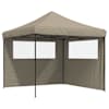 vidaXL Pidutelgid 292 x 292 x 315 cm Pruunikashall Oxfordi kangas