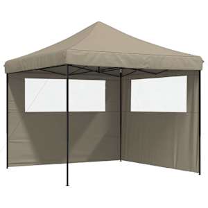 vidaXL Pidutelgid 292 x 292 x 315 cm Pruunikashall Oxfordi kangas