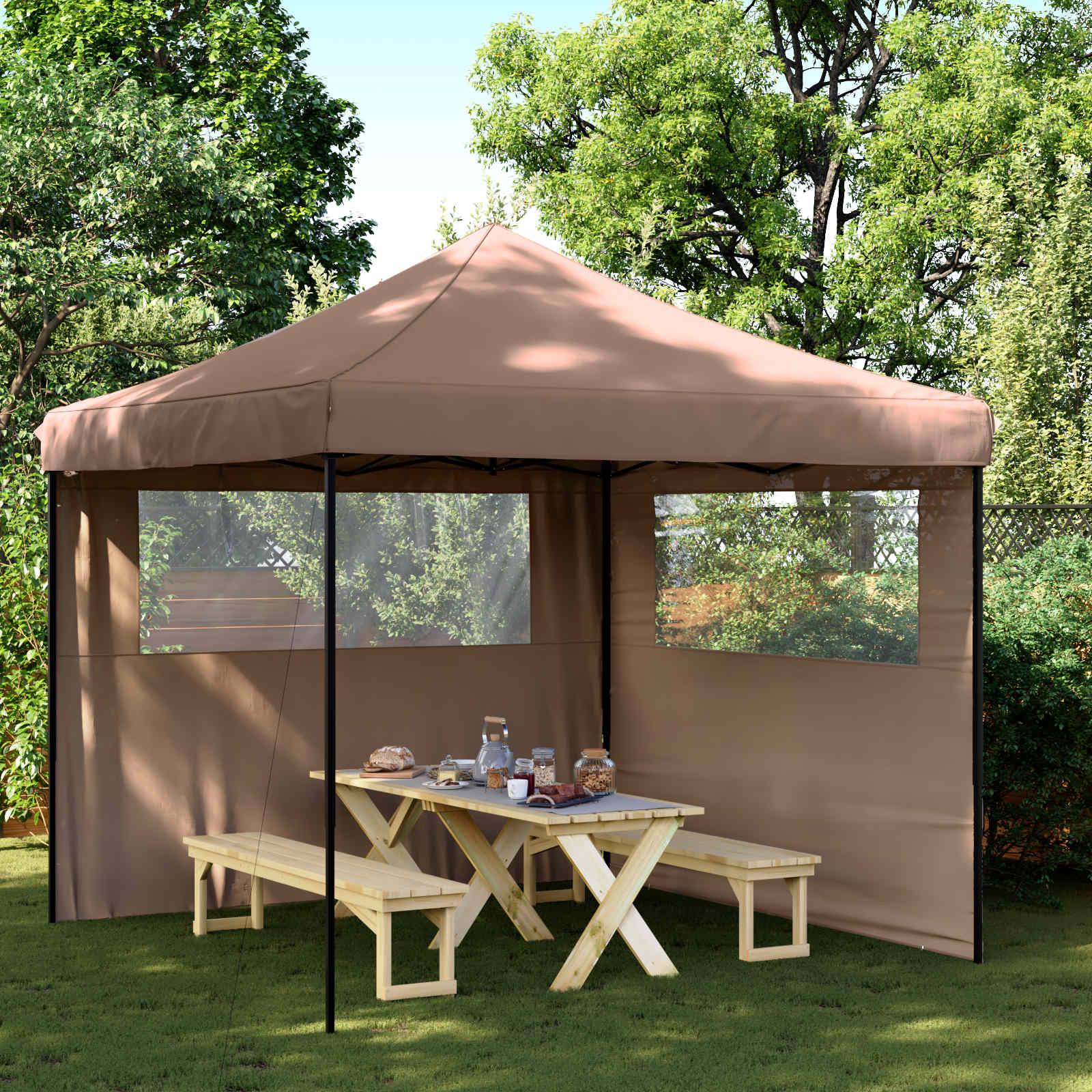 vidaXL Cort pentru Petreceri Maro 292 x 292 x 315 cm Material Oxford