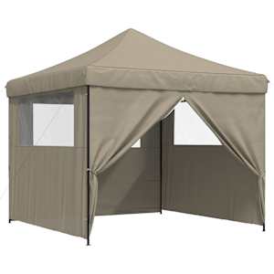 vidaXL Pidutelgid 292 x 292 x 315 cm Pruunikashall Oxfordi kangas