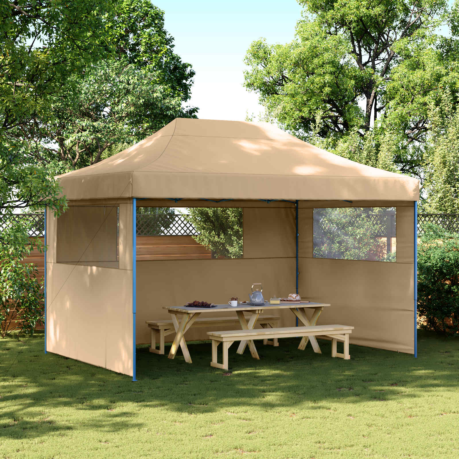 vidaXL Cort pentru Petreceri Bej 279 x 410 x 315 cm Material Oxford