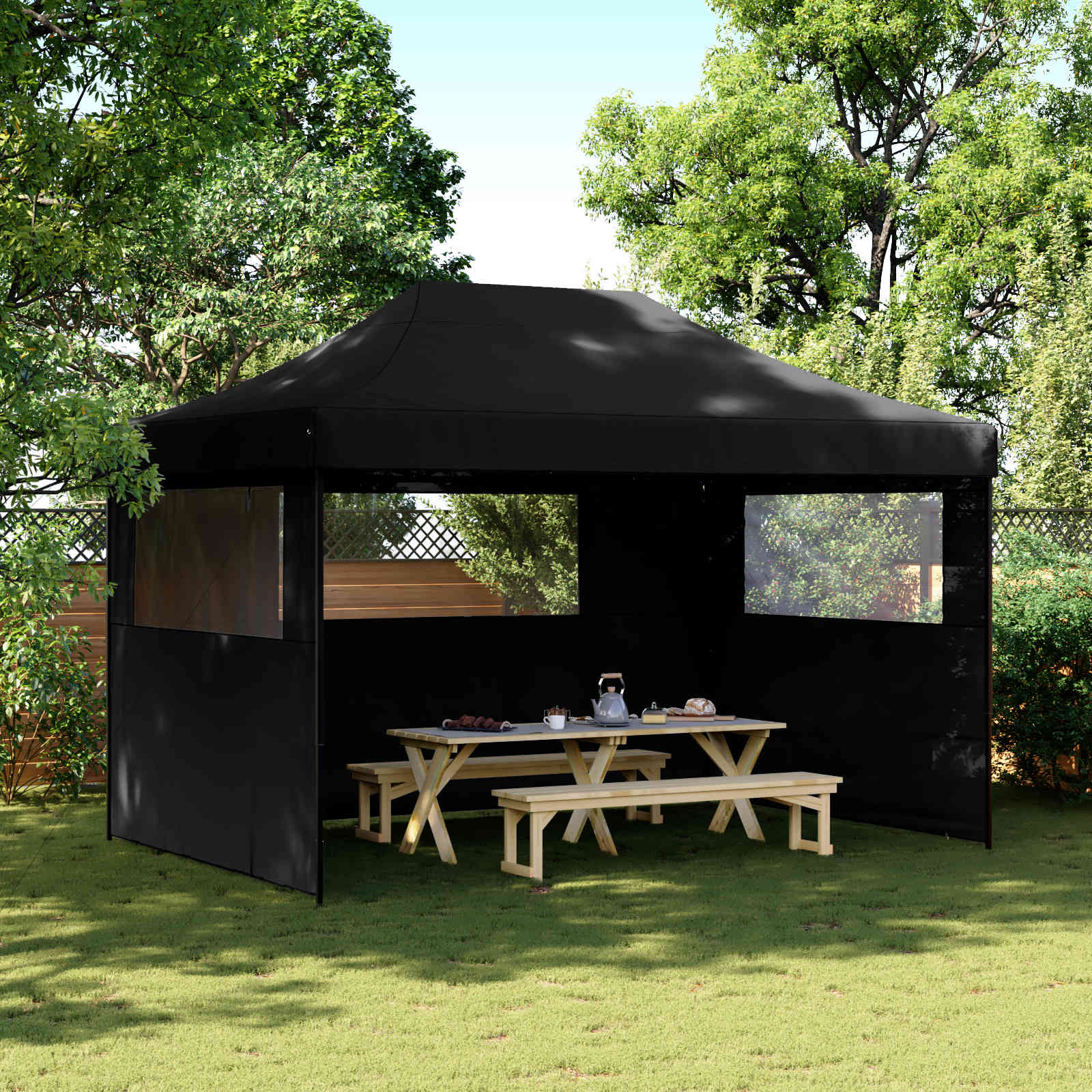 vidaXL Cort pentru Petreceri Negru 279 x 410 x 315 cm Material Oxford