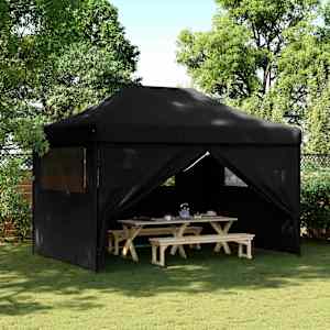 Zabavni šotor Črna 279 x 410 x 315 cm Oxford tkanina