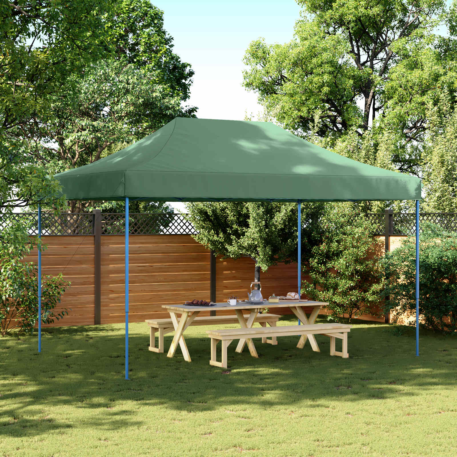 vidaXL Cort pentru Petreceri Verde 292 x 440 x 315 cm Material Oxford