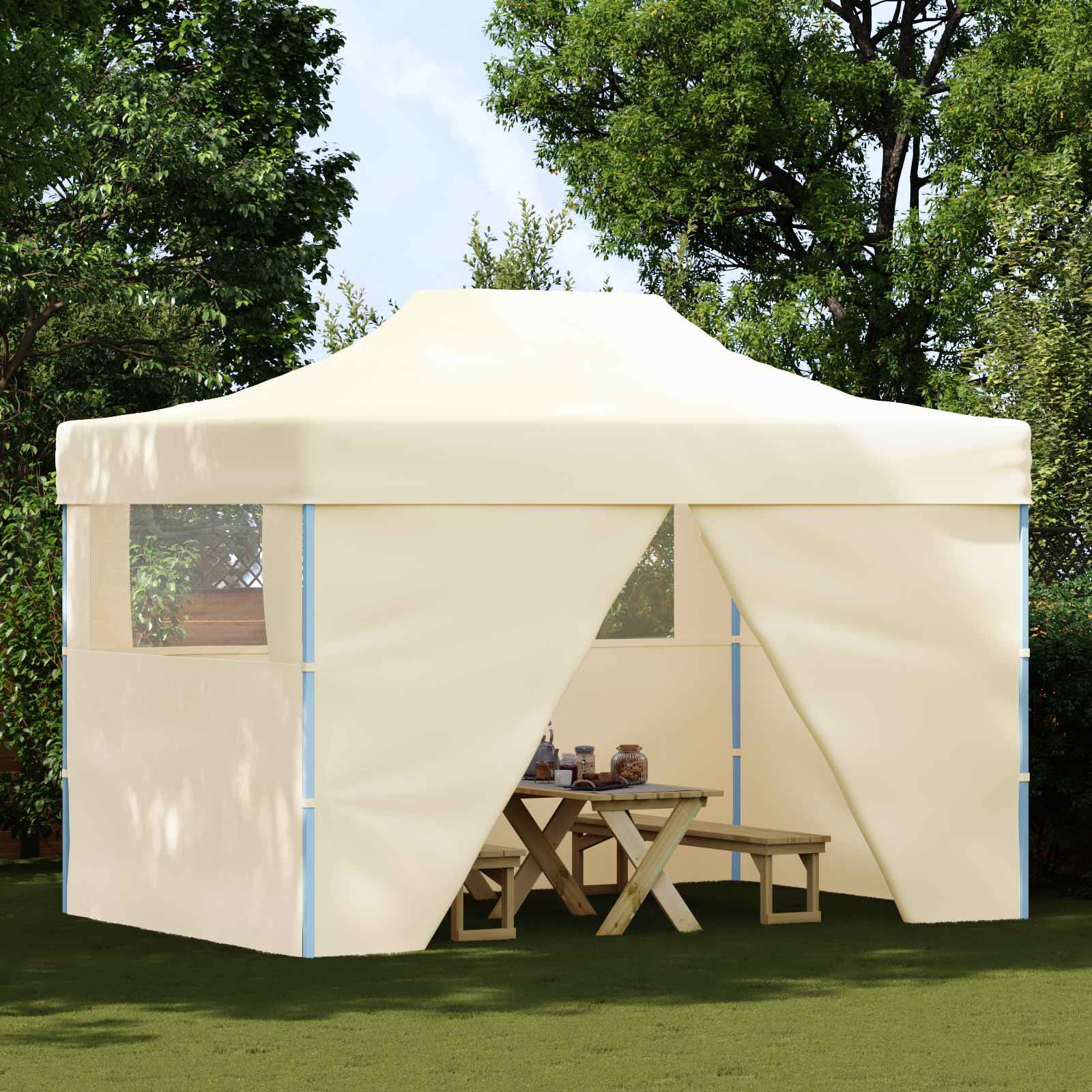 Partytent Crème 291 x 431 x 315 cm Oxford Stof image 1