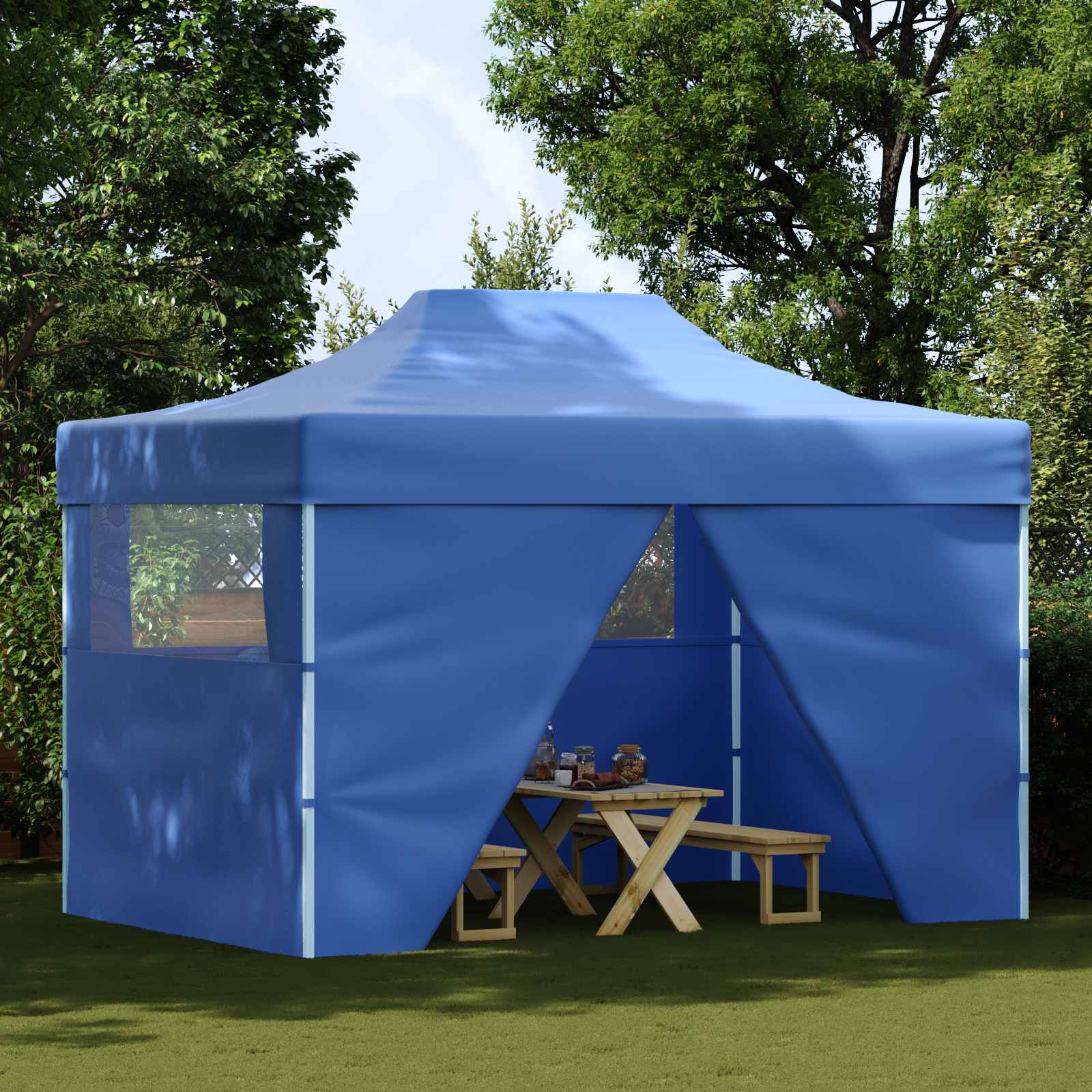 Zabavni šotor Modra 291 x 431 x 315 cm Oxford tkanina