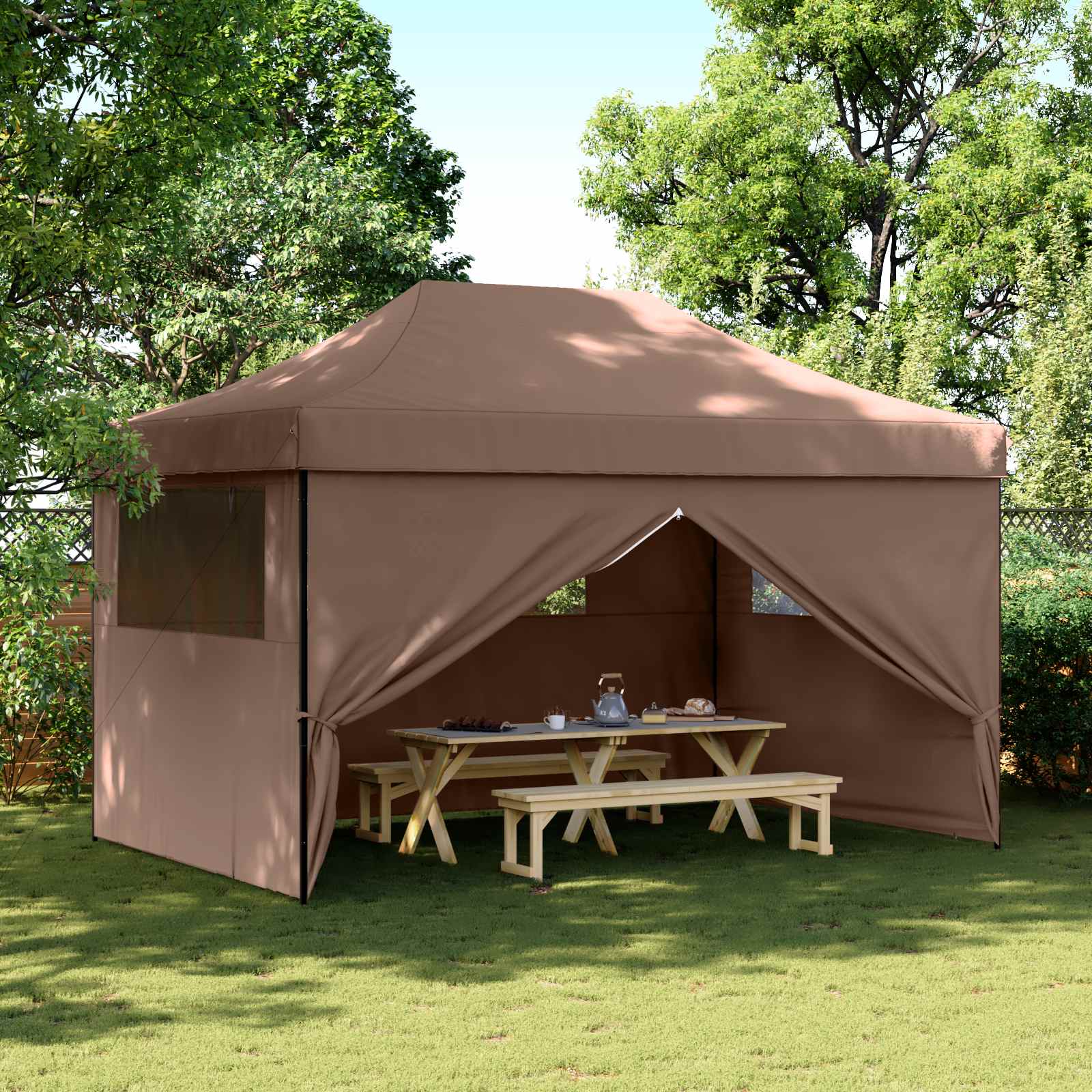 vidaXL Cort pentru Petreceri Maro 292 x 440 x 315 cm Material Oxford