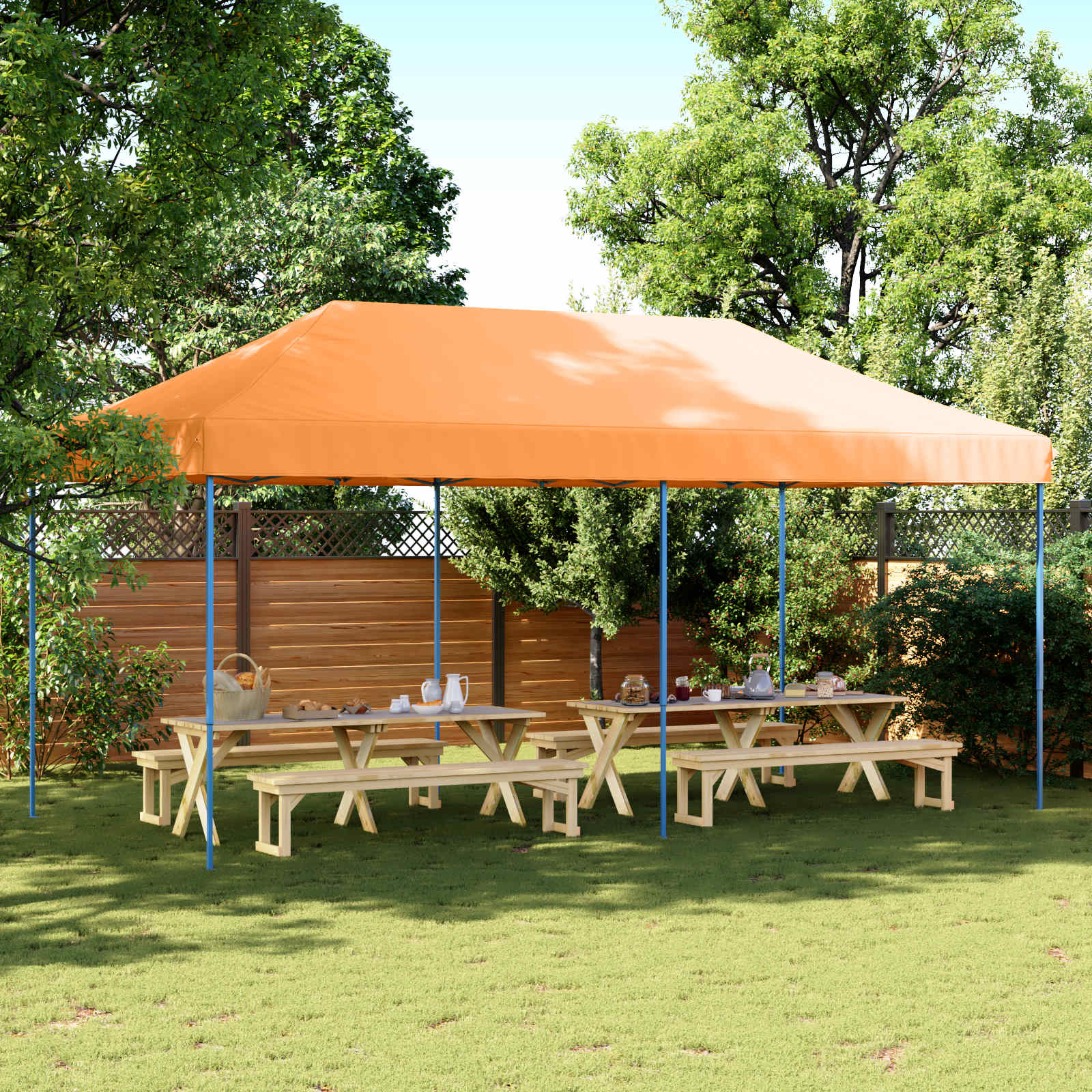 Partytent Oranje 292 x 580 x 315 cm Oxford Stof image 1