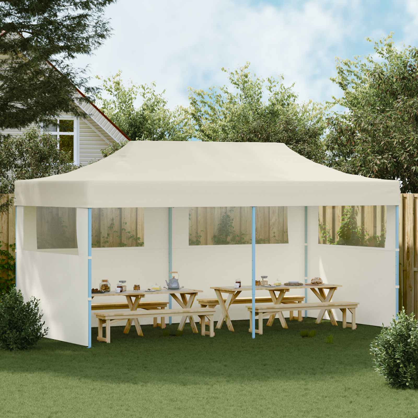 Partytent Crème 291 x 580 x 315 cm Oxford Stof image 3