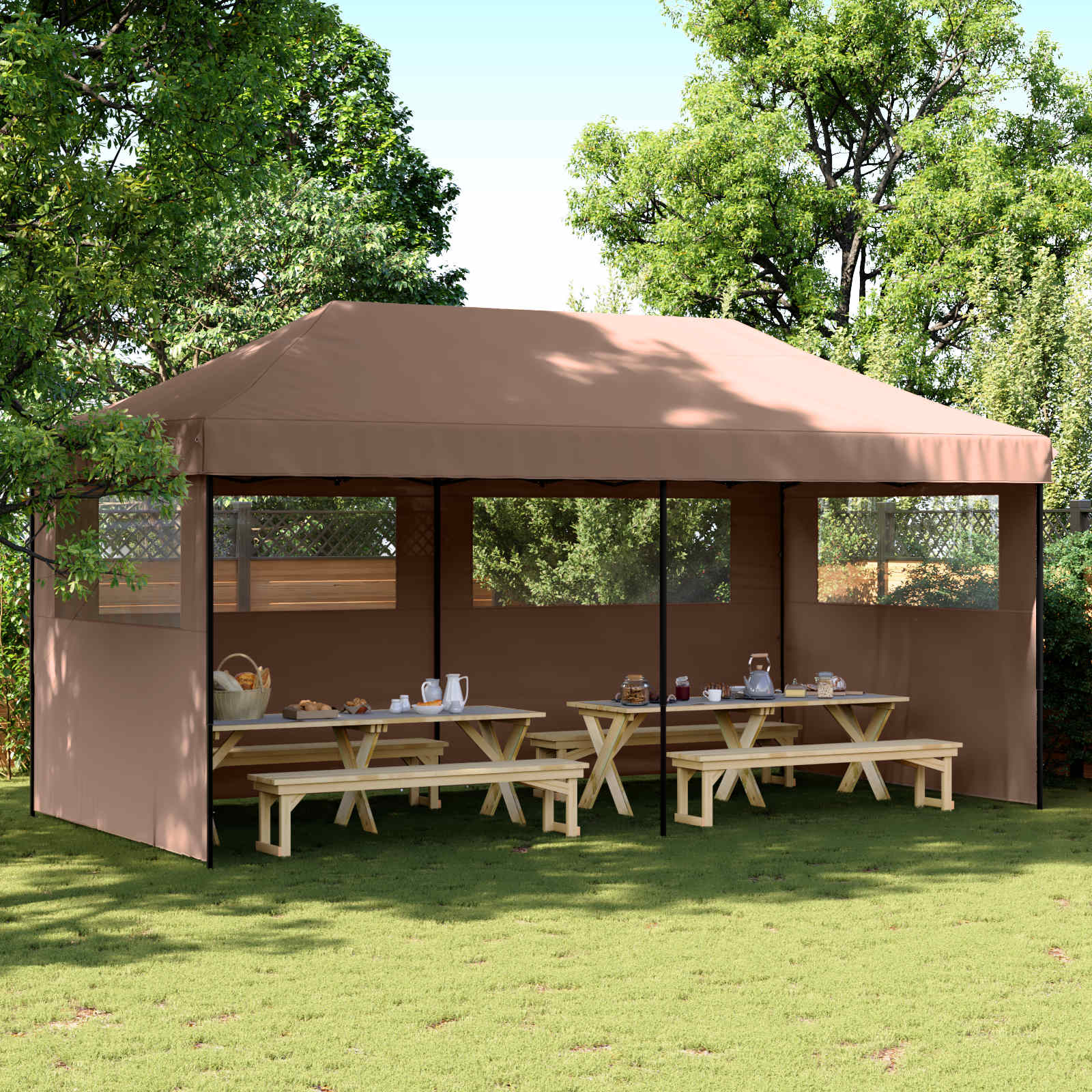 vidaXL Cort pentru Petreceri Maro 292 x 580 x 315 cm Material Oxford
