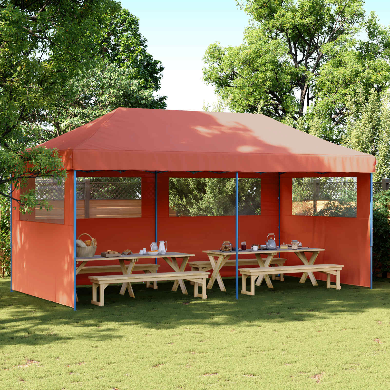 Partytent Terracotta 292 x 580 x 315 cm Oxford Stof image 1