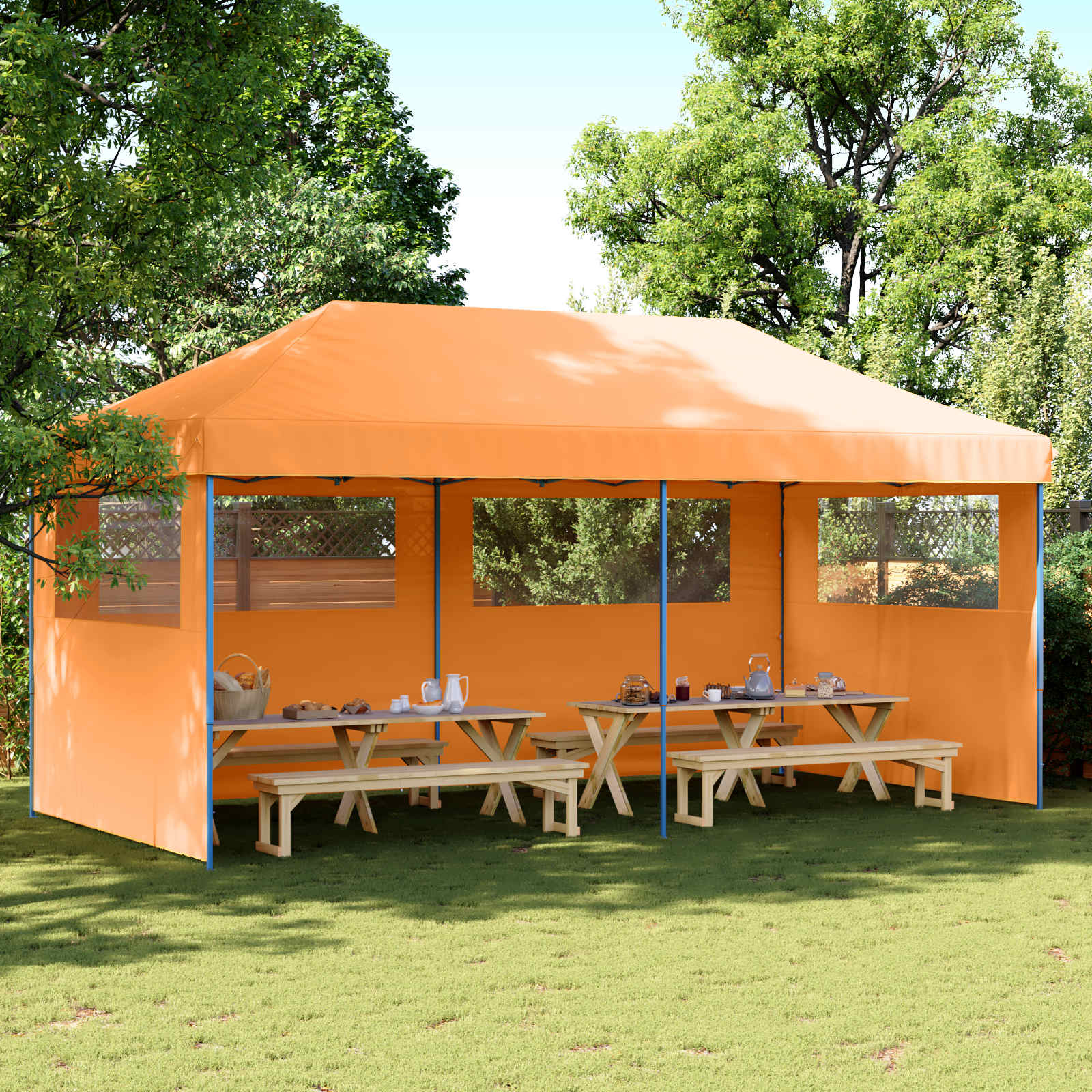 vidaXL Cort pentru Petreceri Portocaliu 292 x 580 x 315 cm