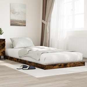 Posteljni okvir Dimljeni oreh 90 x 200 cm Konstruiran les