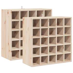 Stojan na víno 2 pcs Přírodní 56 x 25 x 56 cm - obrázek 2