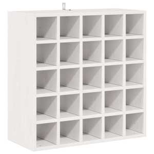 Stojan na víno 2 pcs Bílá 56 x 25 x 56 cm Masivní borové dřevo - obrázek 5