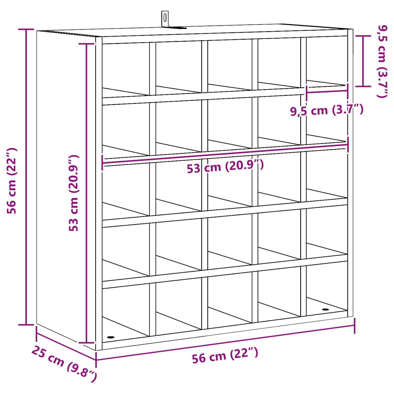 Viinipukki 2 pcs Valkoinen 56 x 25 x 56 cm Massiivinen mänty - Image 11