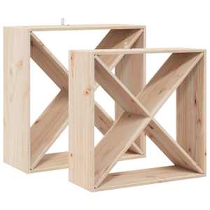 Stojan na víno 2 pcs Přírodní 62 x 25 x 62 cm - obrázek 2