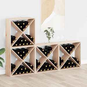 Stojalo za vino 4 pcs Naravna 62 x 25 x 62 cm