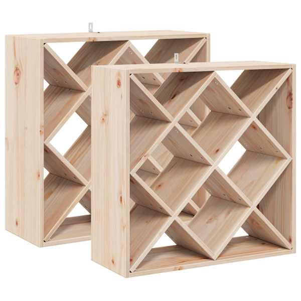 vidaXL Veepudeli Riiul 2 tk Neutraalne 62 x 25 x 62 cm Tahke m&auml;nd