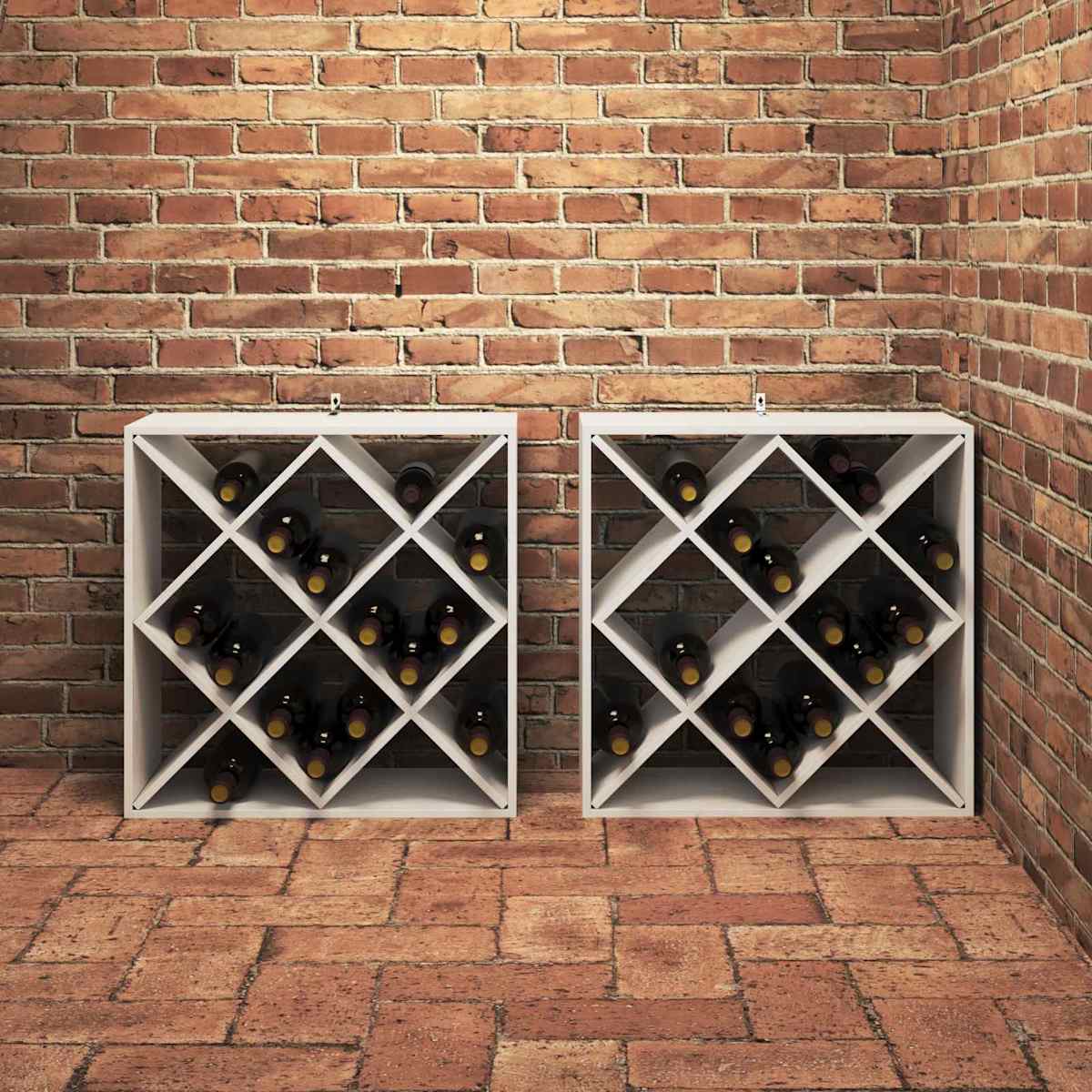 Vinfad 62 x 25 x 62 cm Massiv fyrretræ - Billede 4